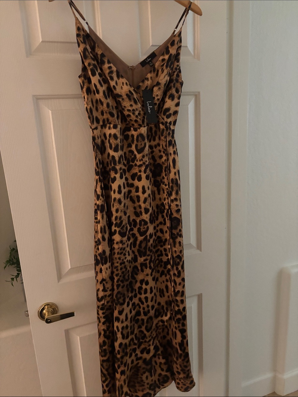 Lulu's Leopard Print Maxi Dress in Brown and Black